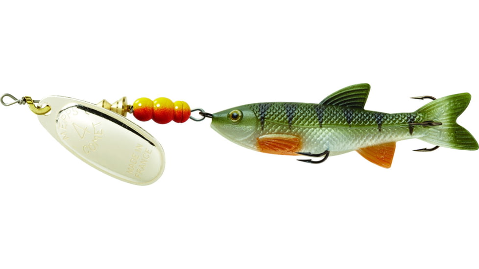 Mepps Comet Mino In-Line Spinner 7/16 oz Silver-Perch, C4M S-PCH