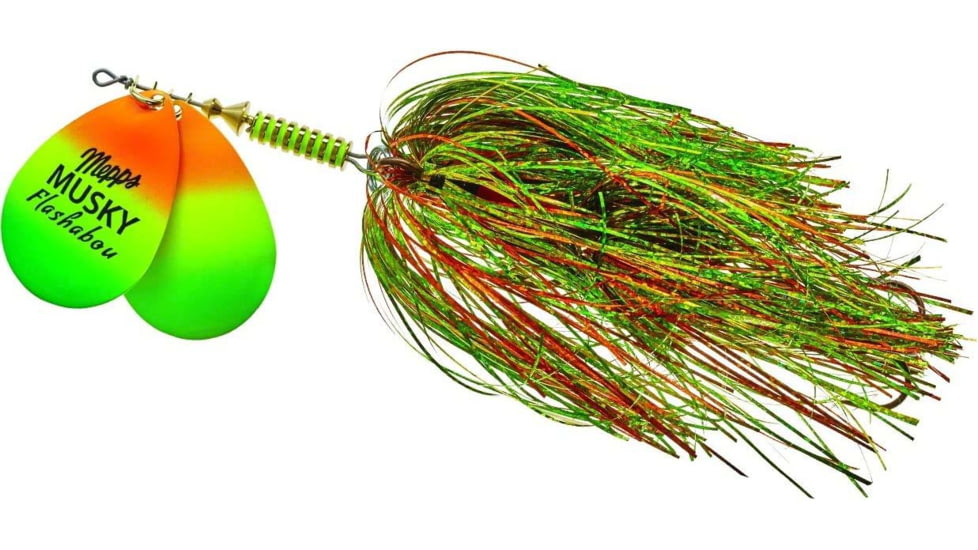 Mepps Double Blade Musky Flashabou, Hot Firetiger/Firetiger, 1 1/2 oz, MFD7T HFT2-FT