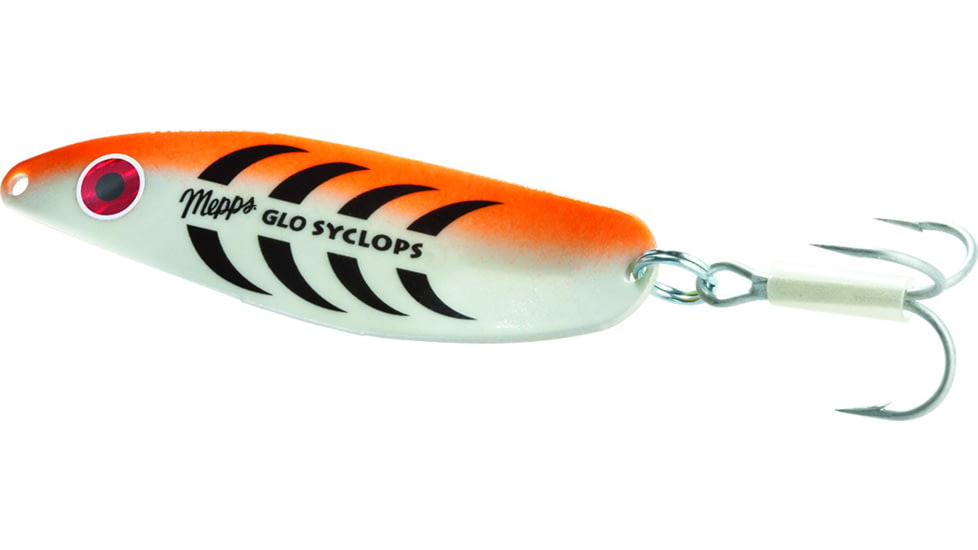 Mepps Glo Series-Syclops Plain Treble 1/2oz Glo Orange, SY1 GO