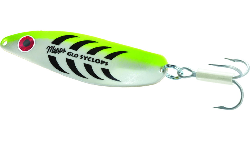 Mepps Glo Series-Syclops Plain Treble 5/8oz Glo Chartreuse, SY2 GC