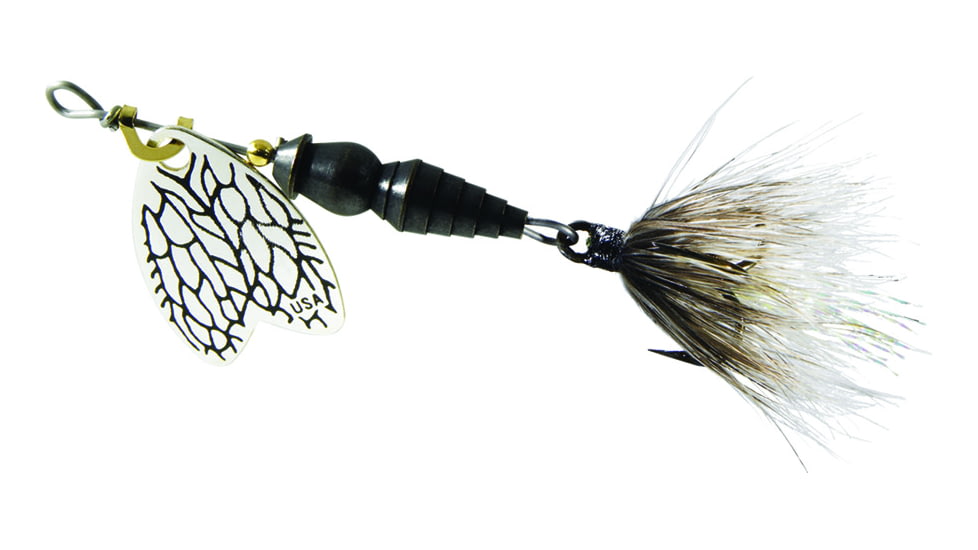 Mepps Thunder Bug In-Line Spinner, 1/8 oz, Dressed Treble, Dragon Fly Body with Silver Blade, TB1T DGF-S