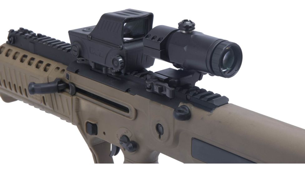 Meprolight Mepro MX3-F 3x Magnifier for Reflex &amp; Red Dot Sights w/Flip Mount, Black, MX3-FLIP