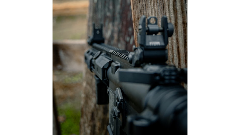 Meprolight CABS Co-Witness Adjustable Back-up Tritium Rifle Sights, Green Swiss Tritium Front, Black, 407100
