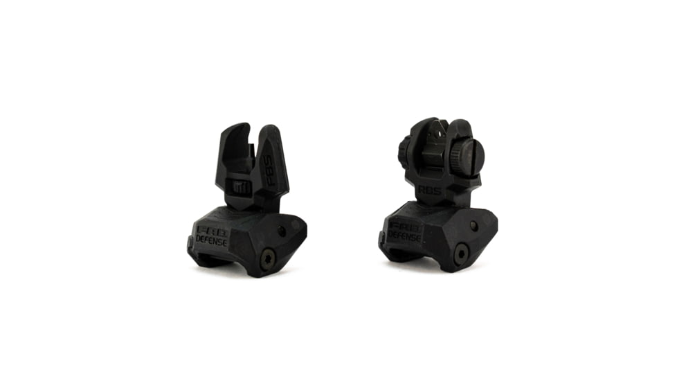 Meprolight Flip-Up Front &amp; Rear Tritium Sight Set, 2 Rear Dots, Black, FRBS M2D