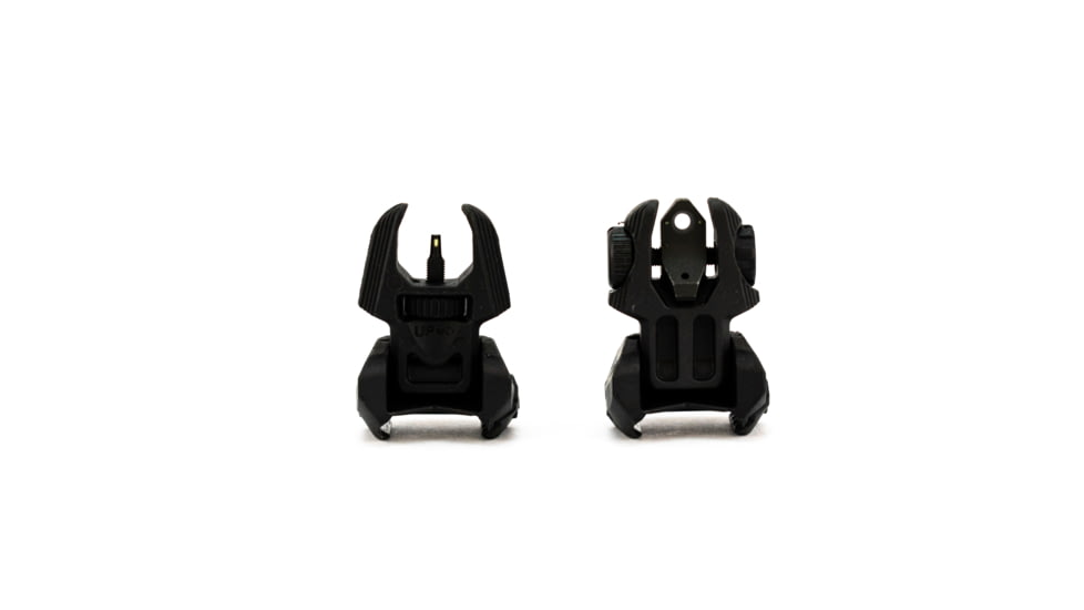 Meprolight Flip-Up Front &amp; Rear Tritium Sight Set, 2 Rear Dots, Black, FRBS M2D