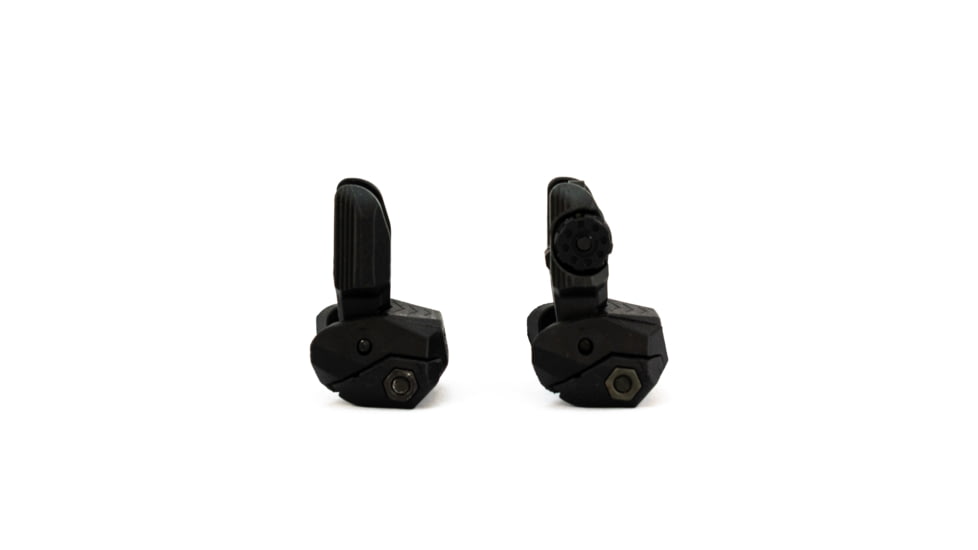 Meprolight Flip-Up Front &amp; Rear Tritium Sight Set, 2 Rear Dots, Black, FRBS M2D