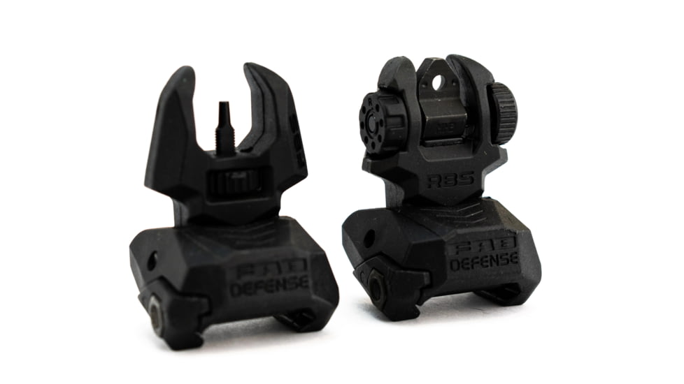 Meprolight Flip-Up Front &amp; Rear Tritium Sight Set, 2 Rear Dots, Black, FRBS M2D
