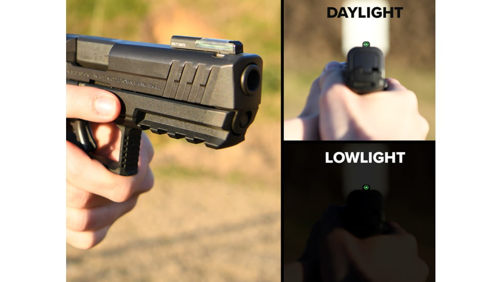 Meprolight FT BULLSEYE SIG Sauer P365 XL Tritium Front Sight, Black, Green, 1.36X0.25X0.29 in, 0632173108