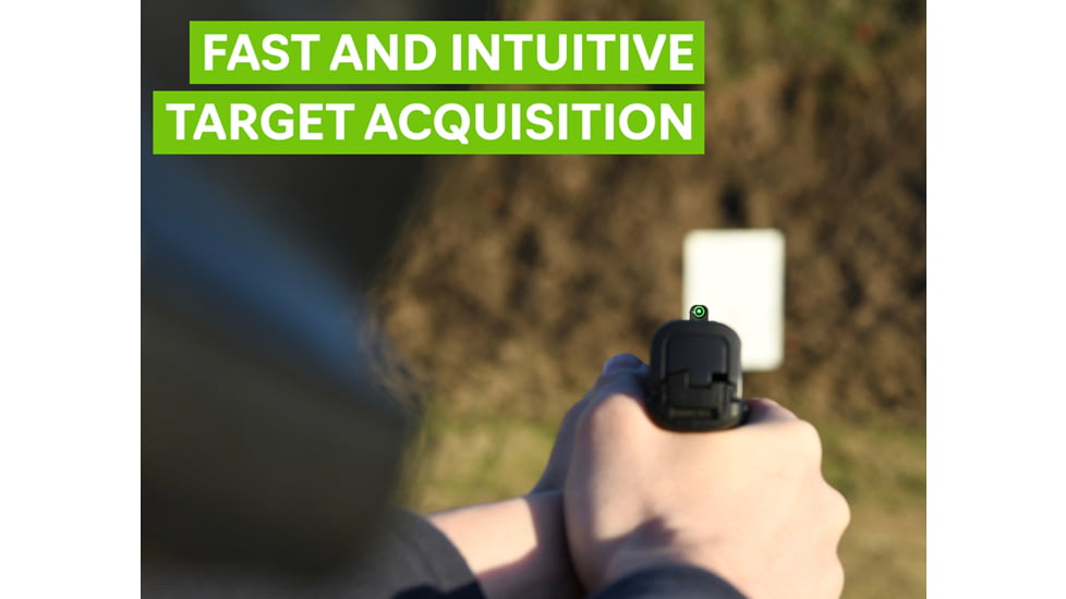 Meprolight FT BULLSEYE SIG Sauer P365 XL Tritium Front Sight, Black, Green, 1.36X0.25X0.29 in, 0632173108