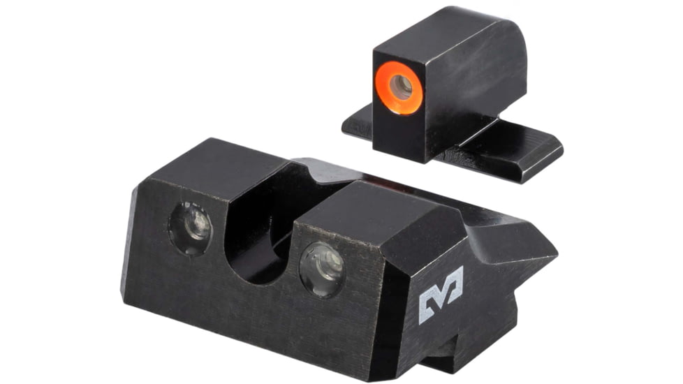 Meprolight Hyper Bright Springfield Armory Echelon Fixed Tritium Night Sight Set, Black, Orange Front Sight, 0401453131