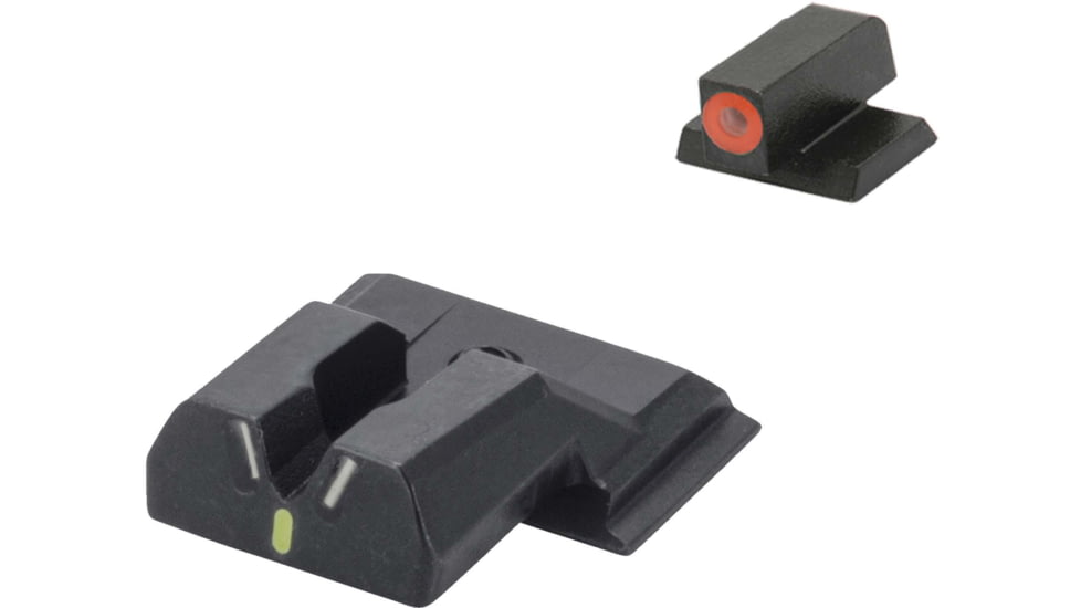 Meprolight Hyper-Bright V-Sight S&amp;W M&amp;P Shield, Non-Ez Models, - O Ring, Black Orange Ring, 417753131, 417753131