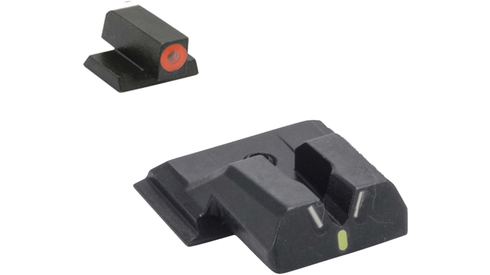 Meprolight Hyper-Bright V-Sight S&amp;W M&amp;P Shield, Non-Ez Models, - O Ring, Black Orange Ring, 417753131, 417753131