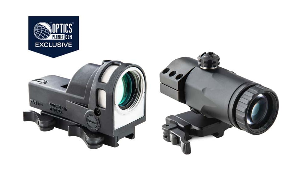 Meprolight M21 Day/Night 1x30mm Self Illuminated Reflex Sight, Open X Reticle w/MX3F Bundle, Black, 56261610