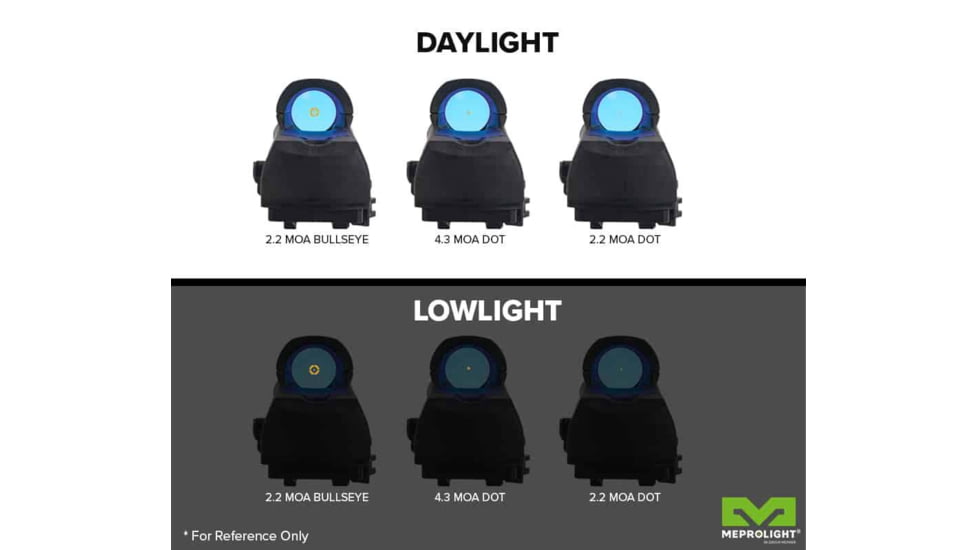 Meprolight MEPRO Mor Pro M&amp;P Red Dot Sight, 2.2 MOA Bullseye Reticle, Green/IR Laser, Black, ML403808