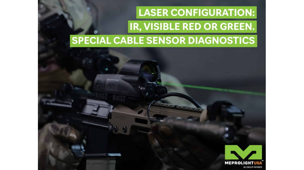 Meprolight MEPRO Mor Pro M&amp;P Red Dot Sight, 2.2 MOA Bullseye Reticle, Green/IR Laser, Black, ML403808