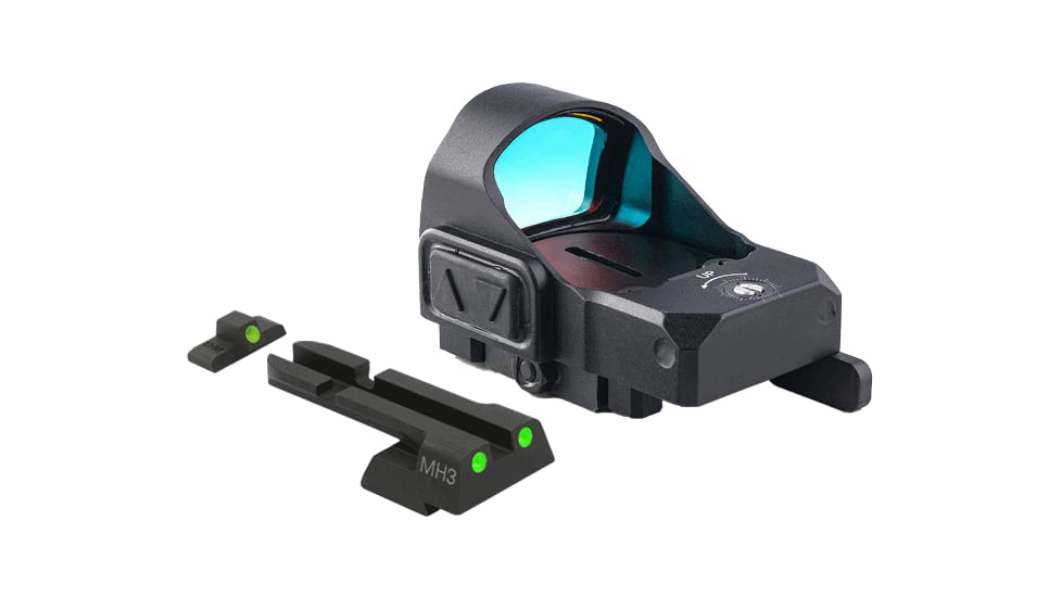 Meprolight Micro Red Dot Sight Kit with Quick Detach Adaptor and Backup Day/Night Sights, Springfield XD, Green, 88070510