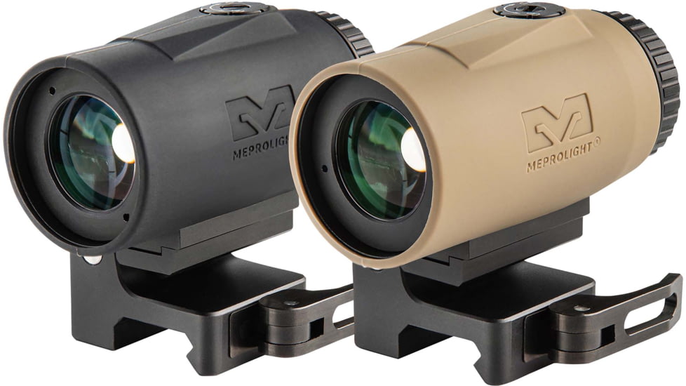 Meprolight MMX4 4x24mm Micro Magnifier w/ Quick Flip, QD Picatinny, Black, 3.2x1.4x1.74 inch, 8016000200