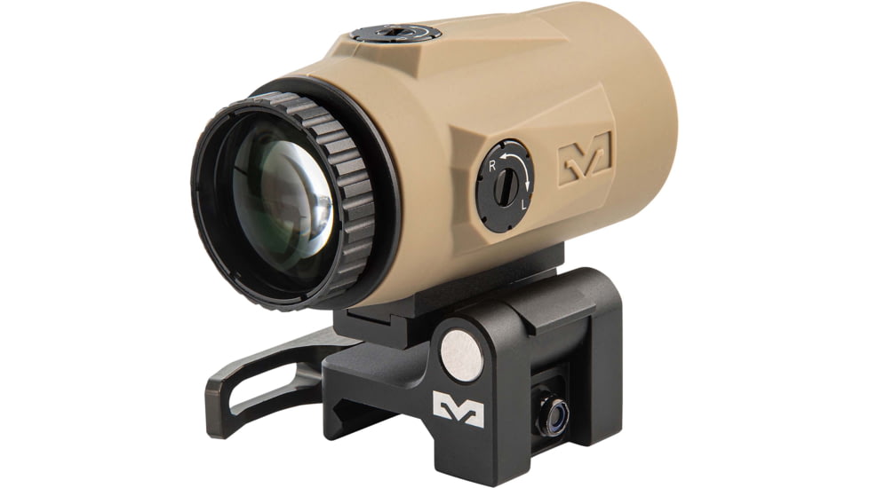 Meprolight MMX4 4x24mm Micro Magnifier w/ Quick Flip, QD Picatinny, Black, 3.2x1.4x1.74 inch, 8016000200