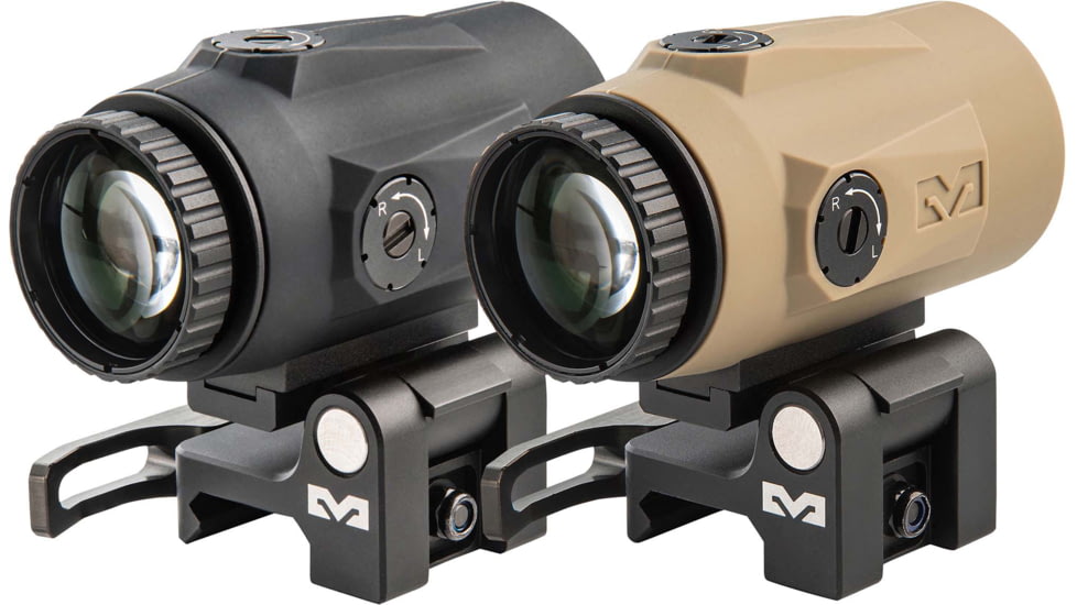 Meprolight MMX4 4x24mm Micro Magnifier w/ Quick Flip, QD Picatinny, Black, 3.2x1.4x1.74 inch, 8016000200