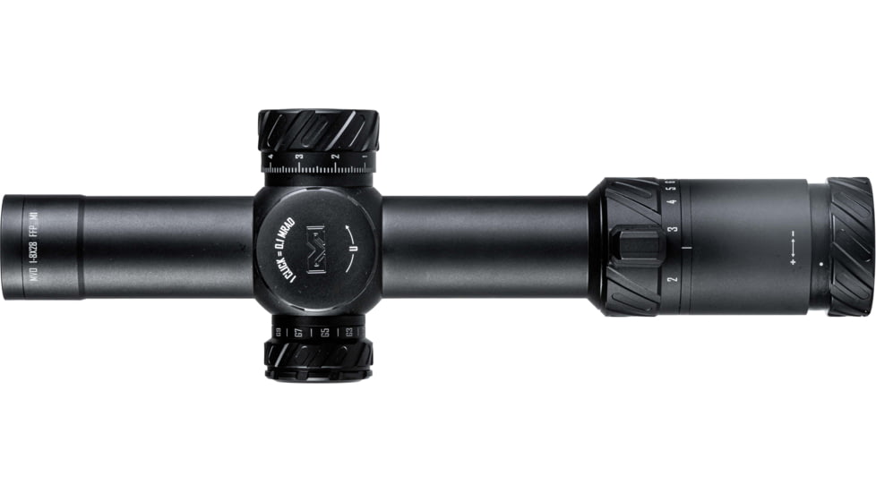 Meprolight MVO 1-8x28mm 34mm Tube Rifle Scope, First Focal Plane, Etched Glass M1 MRAD, Black, 901245701