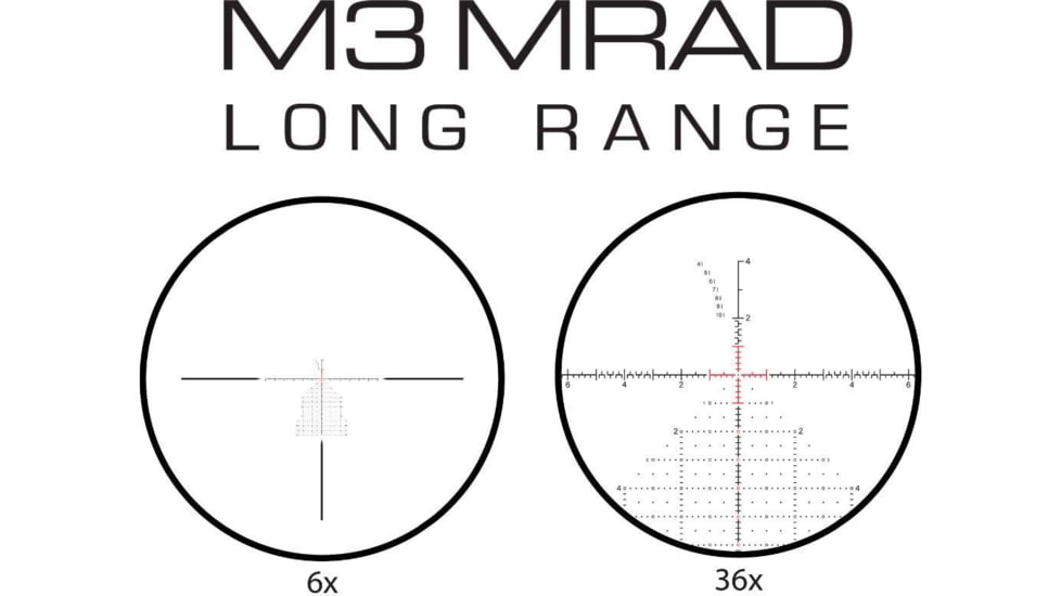 Meprolight MVO 6-36x56mm 34mm Tube Rifle Scope, First Focal Plane, Etched Glass M3 MRAD, Black, 901247706