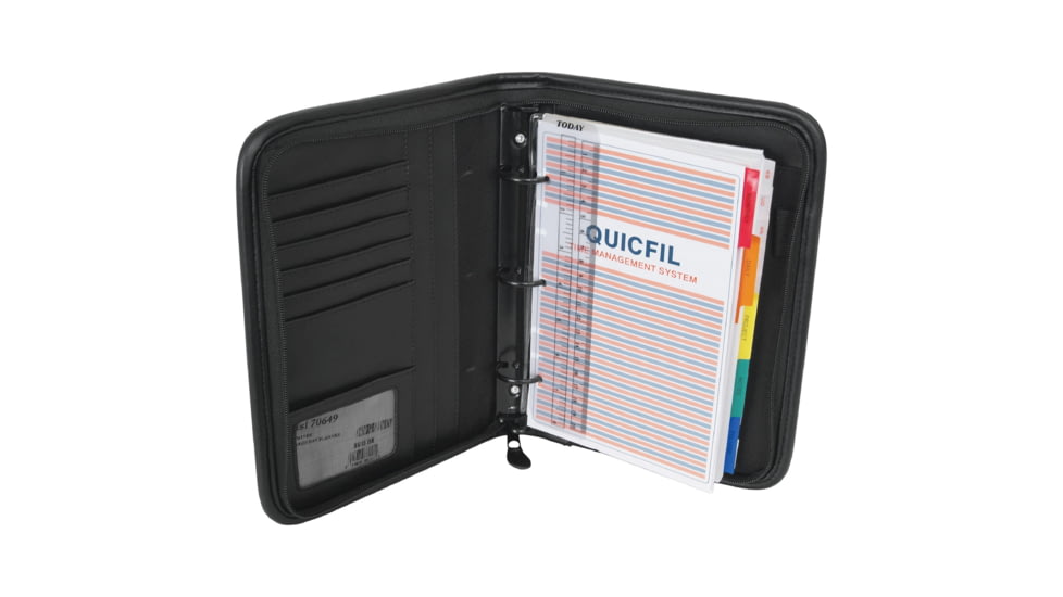 Mercury Tactical Gear Large Zippered Planner, Black, MRC8615-BK