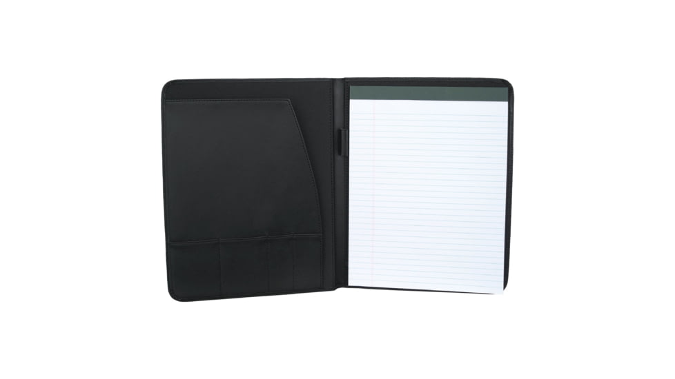 Mercury Tactical Gear Simulated Leather Padfolio, Black, MRC6610-BK