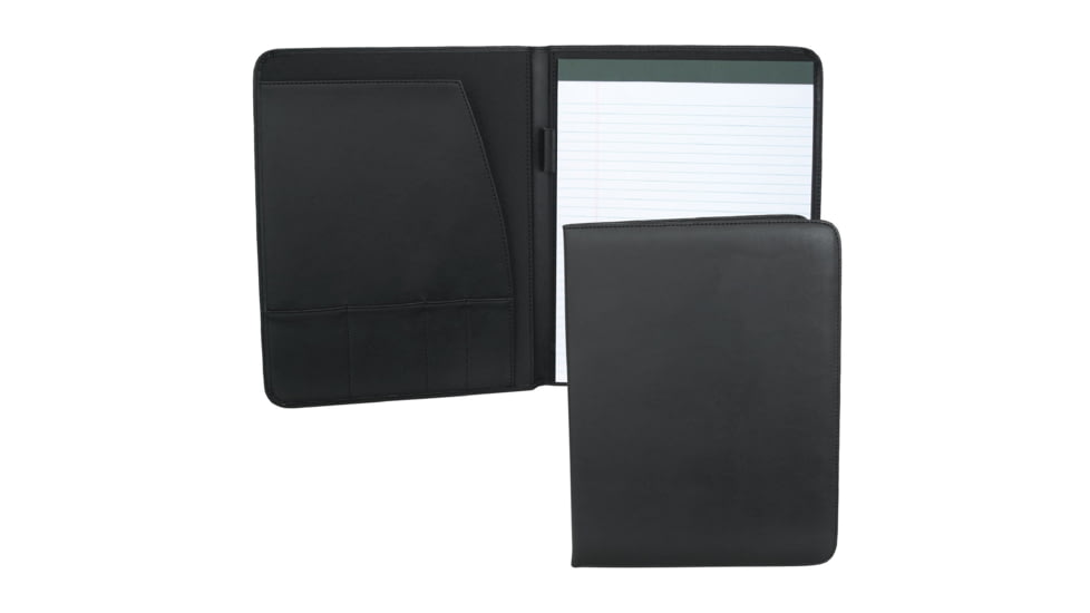 Mercury Tactical Gear Simulated Leather Padfolio, Black, MRC6610-BK