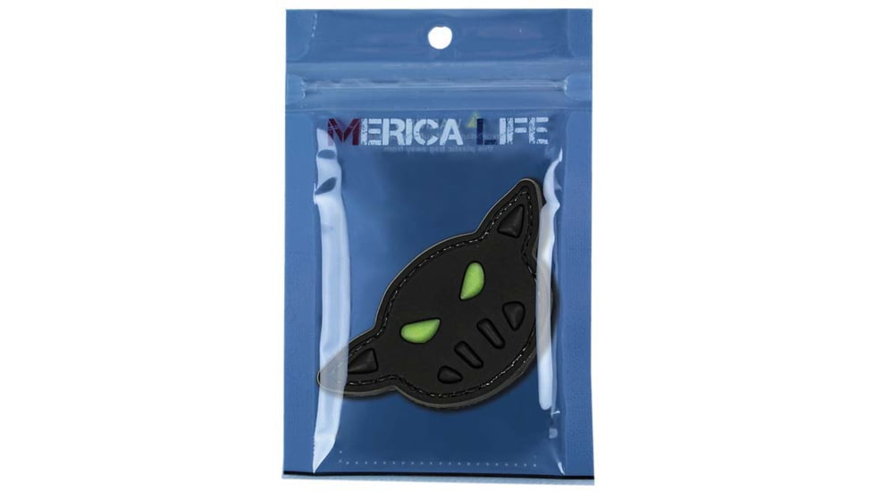 Merica Life Blacksheep Warrior PVC Patch, Glow in Dark Face Black, 2.75 x 1.4, BS-GLOW