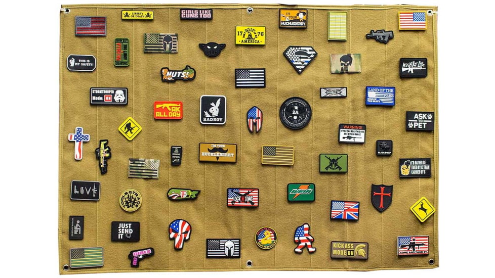 Merica Life Morale Patch Collector Panel, Coyote, 27.5 x 39.3in, ML-PP-LRG-COY