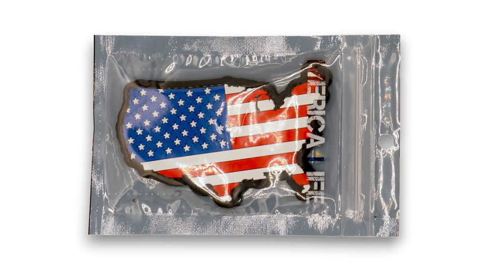 Merica Life Map US Flag Patch, Red/White, 3.25x2, MAP-US