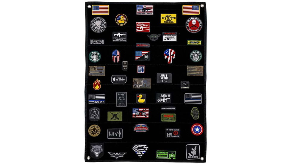 Merica Life Medium Patch Collector Board - Hook &amp; Loop Patch Panel, Black, 23.5 x 31.5, ML-PP-MED-BLK