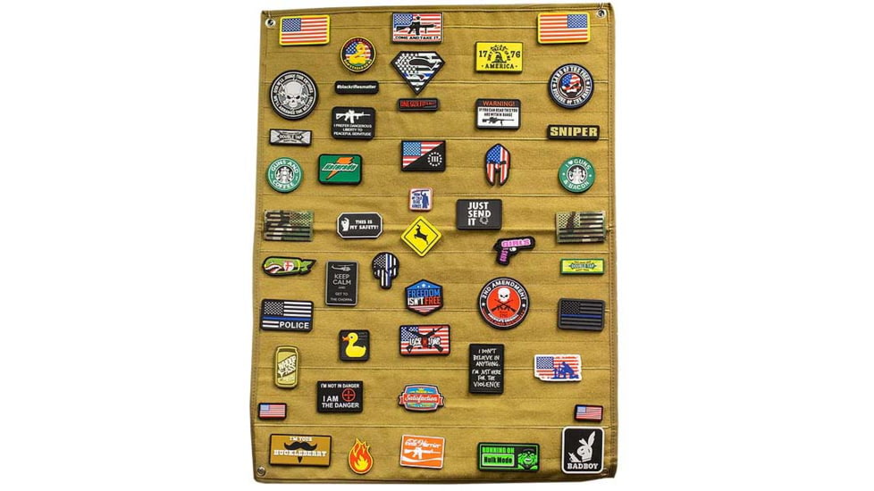 Merica Life Medium Patch Collector Board - Hook &amp; Loop Patch Panel, Coyote, 23.5 x 31.5, ML-PP-MED-COY