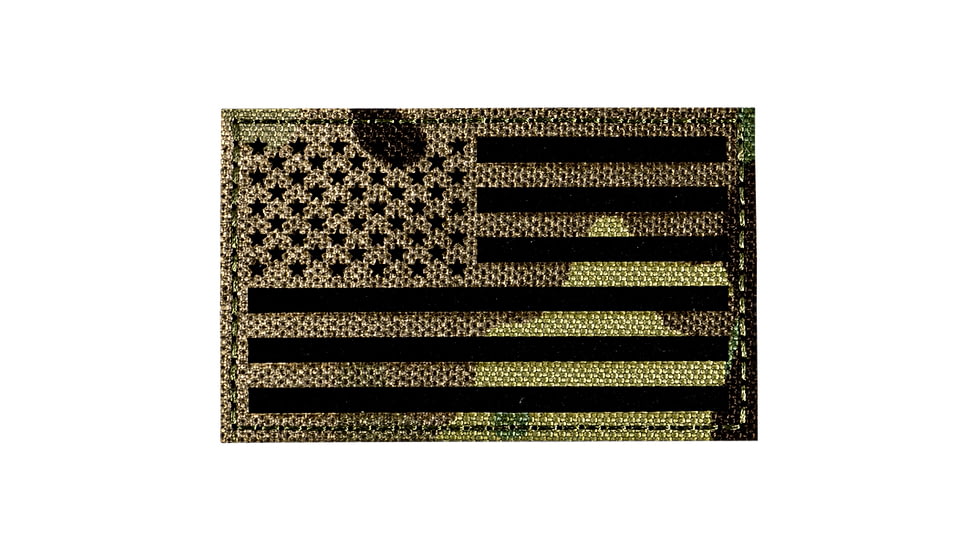 Merica Life Reflective Fabric US Flag Forward Patch, Multi-Cam, 3 x 2in, REF-MC-FLAG-FOR