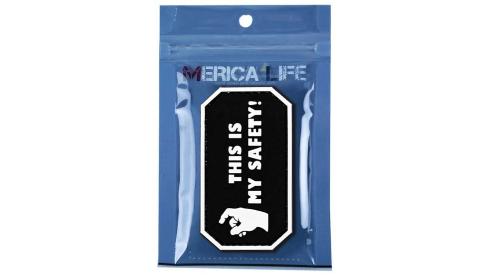 Merica Life This is My Safety PVC Patch, Black, 3 x 2, SAFETY-BLACK