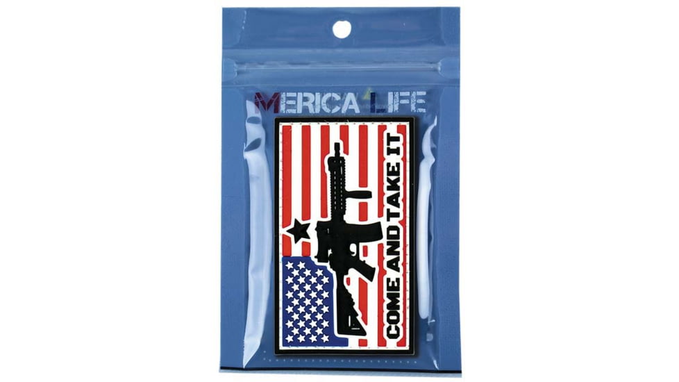 Merica Life US Flag Come and Take it Forward PVC Patch, 3 x 2, USFLAG-CATI
