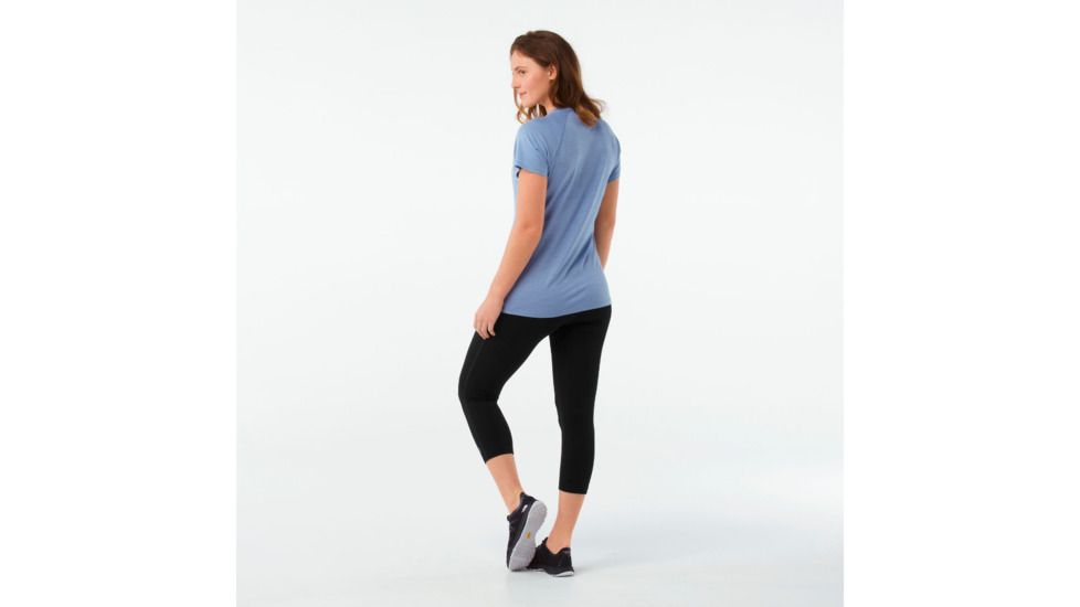 Smartwool Merino 150 Baselayer Pattern Short Sleeve-Women's, Blue Steel, Extra Large, SW015254474-XL