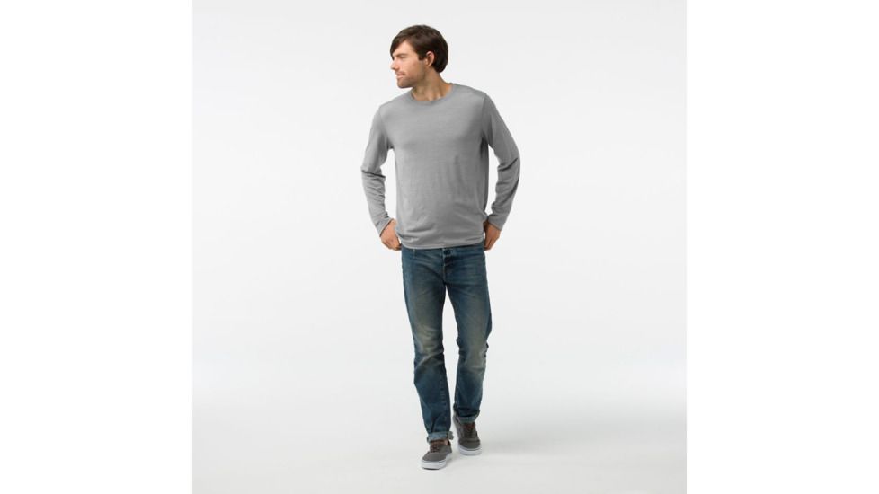 Smartwool Merino 150 Pattern Long Sleeve-Men's, Light Gray, Medium, SW016073039-M