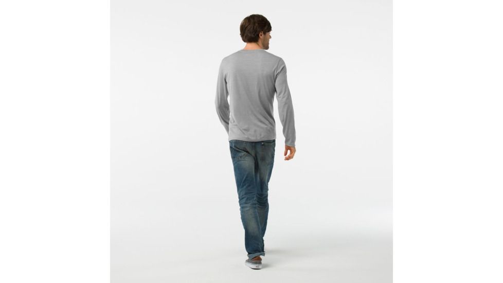 Smartwool Merino 150 Pattern Long Sleeve-Men's, Light Gray, Medium, SW016073039-M