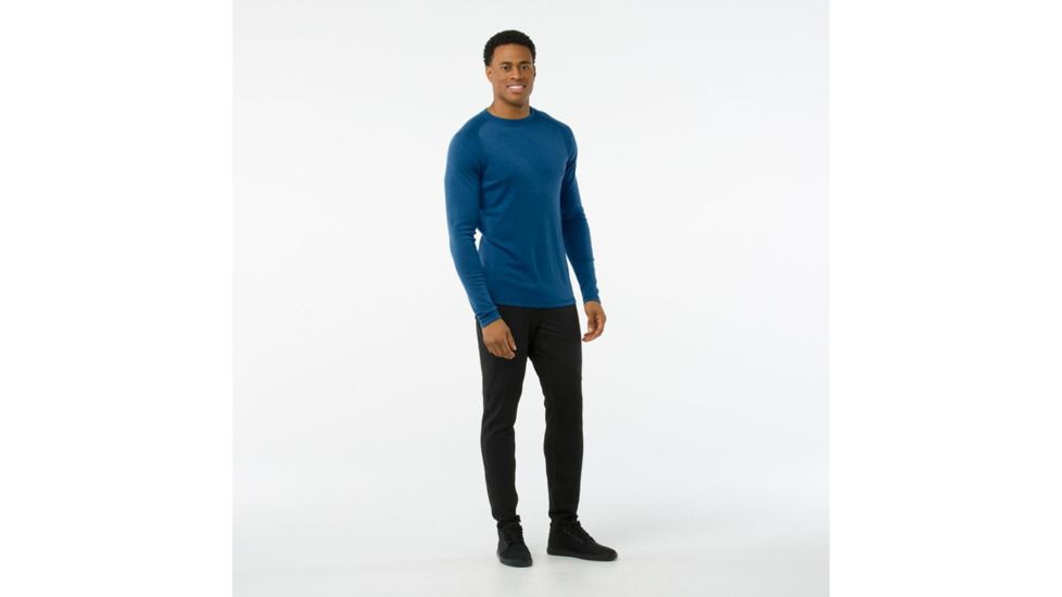Smartwool Merino 250 Baselayer Crew-Men's, Bright Cobalt H, Medium, SW0NP600A18-M
