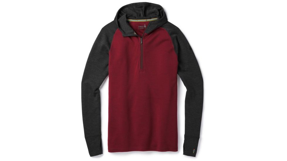Smartwool Merino 250 Baselayer Hoody-Men's, Tibetan Red H, Extra Large, SW016083A14-XL
