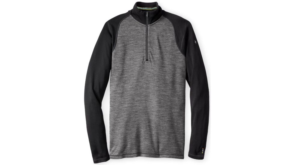 Smartwool Merino 250 Baselayer Pattern 1/4 Zip-Men's, Black, Extra Large, SW0NP616001-XXL