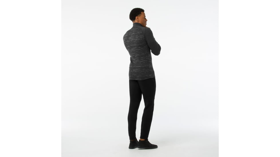 Smartwool Merino 250 Baselayer Pattern 1/4 Zip-Men's, Charcoal-Black, Small, SW0NP616698-S