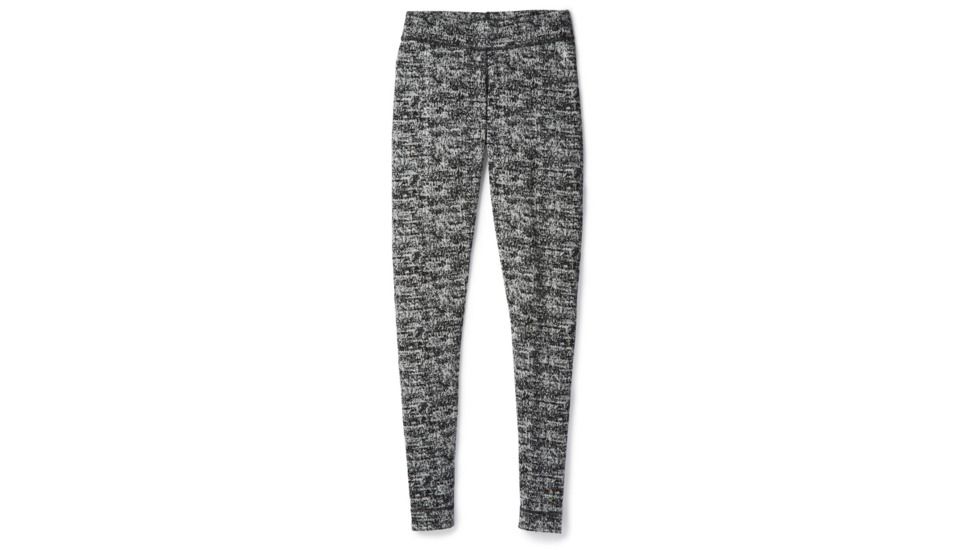 Smartwool Merino 250 Baselayer Pattern Bottom-Women's, Black-Moonbeam Heather, Large, SW0NP207A51-L