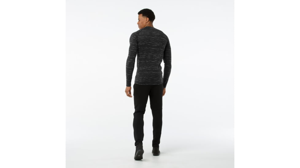 Smartwool Merino 250 Baselayer Pattern Crew-Men's, Charcoal-Black, Small, SW0NP601698-S