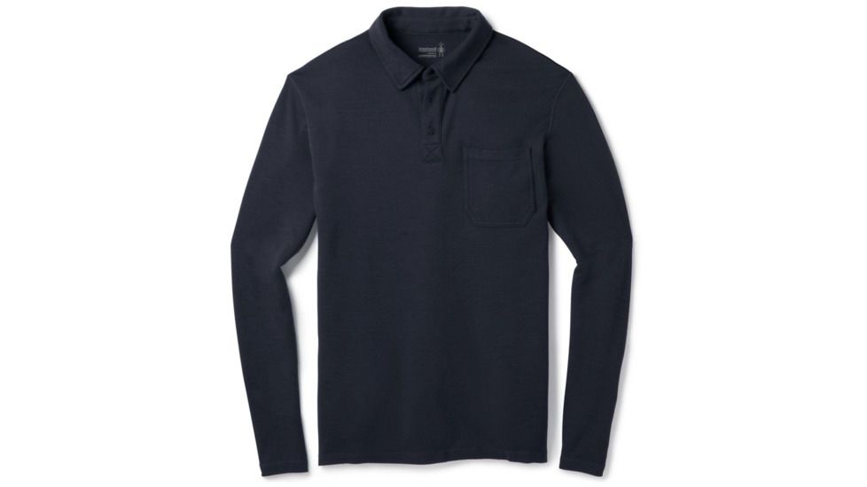 Smartwool Merino 250 Long Sleeve Polo-Men's, Deep Navy, Extra Large, SW000293092-XXL