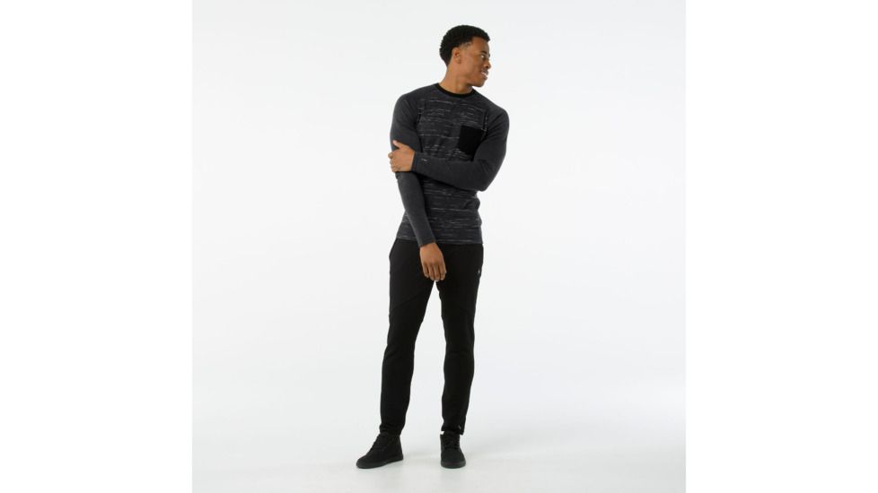Smartwool Merino 250 Pocket Crew-Men's, Charcoal-Black, Extra Large, SW016084698-XXL