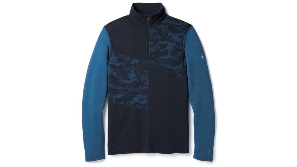 Smartwool Merino 250 Pullover-Men's, Deep Navy-Bright Cobalt, Small, SW016085A40-S