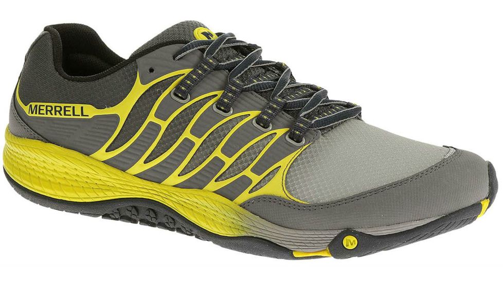 Merrell All Out Fuse Trail Running Shoe - Men's-Castle Rock/Yellow-Medium-11 US
