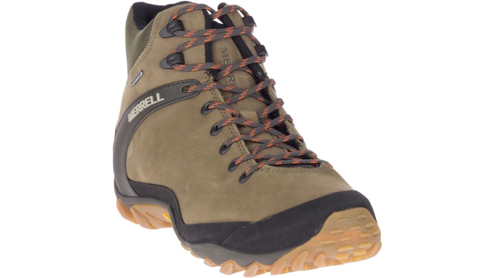 Merrell Cham 8 LTR Mid WP Hiking Shoes - Mens, Olive, 10 US, J033441-10.0